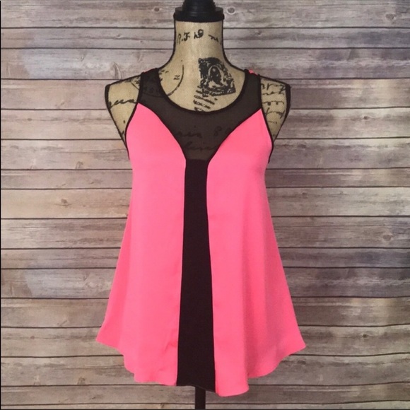 Milly Silk Crepe Flyaway Top Mesh Accents - Picture 3 of 8